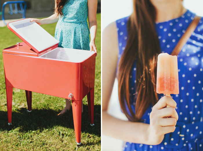 Popsicles served after a wedding ceremony