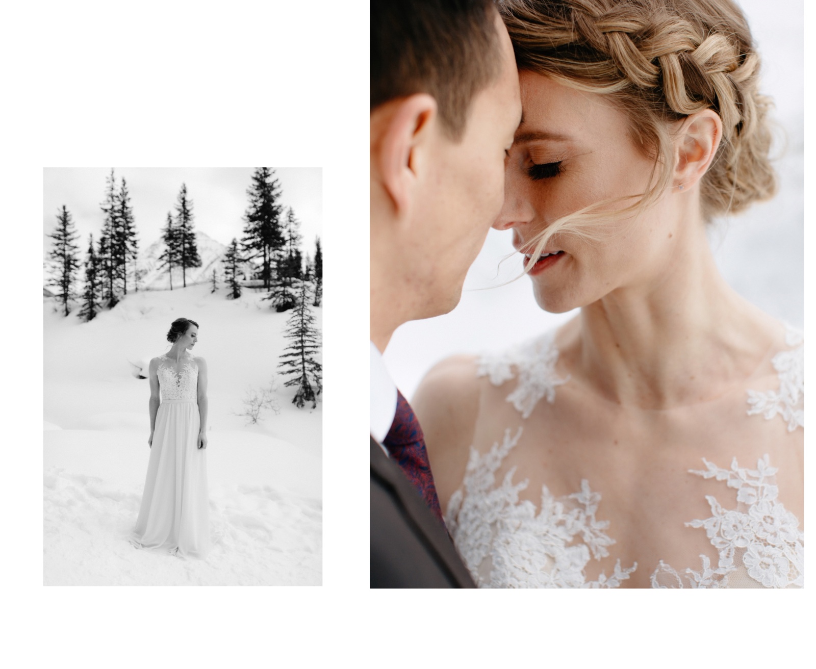 Timeless bridal portraiture for a Banff wedding at Marble Pass in Kootenay National park