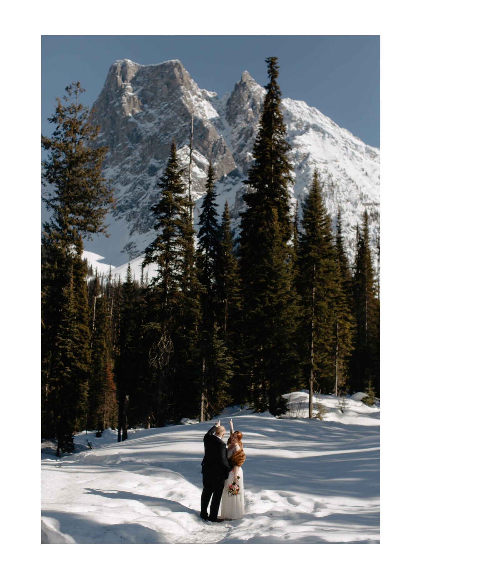 An Emerald Lake elopement on the winter solstice