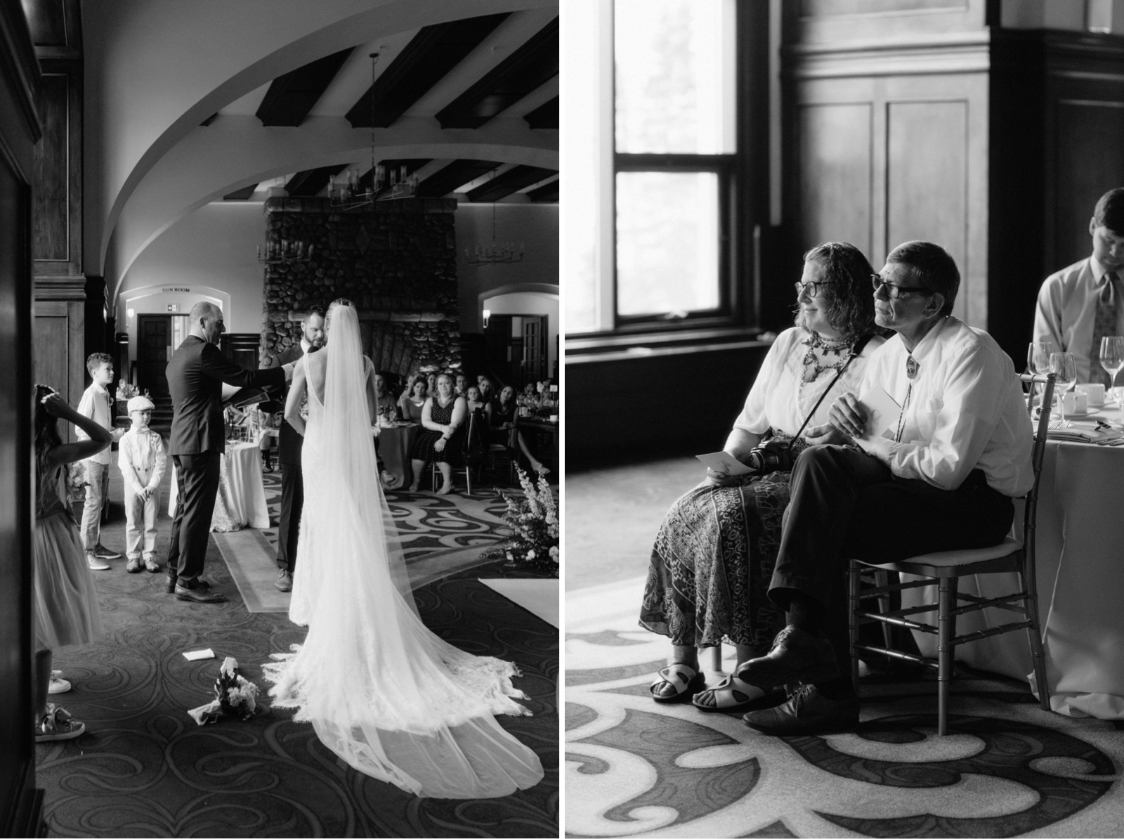 Indoor ceremony inspiration at the Chateau Lake Louise