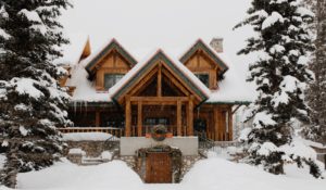 The Outpost Pub in winter in Lake Louise