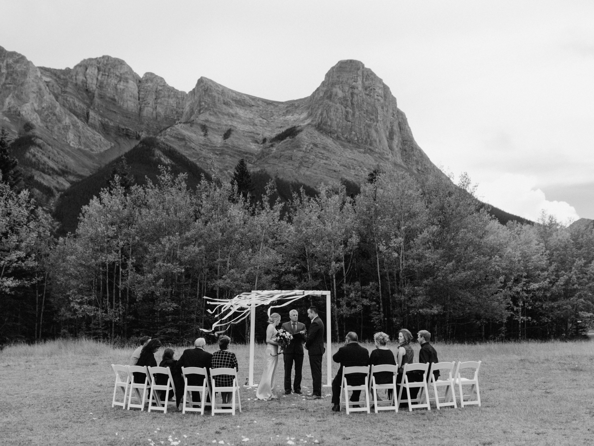 Rundleview Parkette intimate wedding inspiration with fabric backdrop