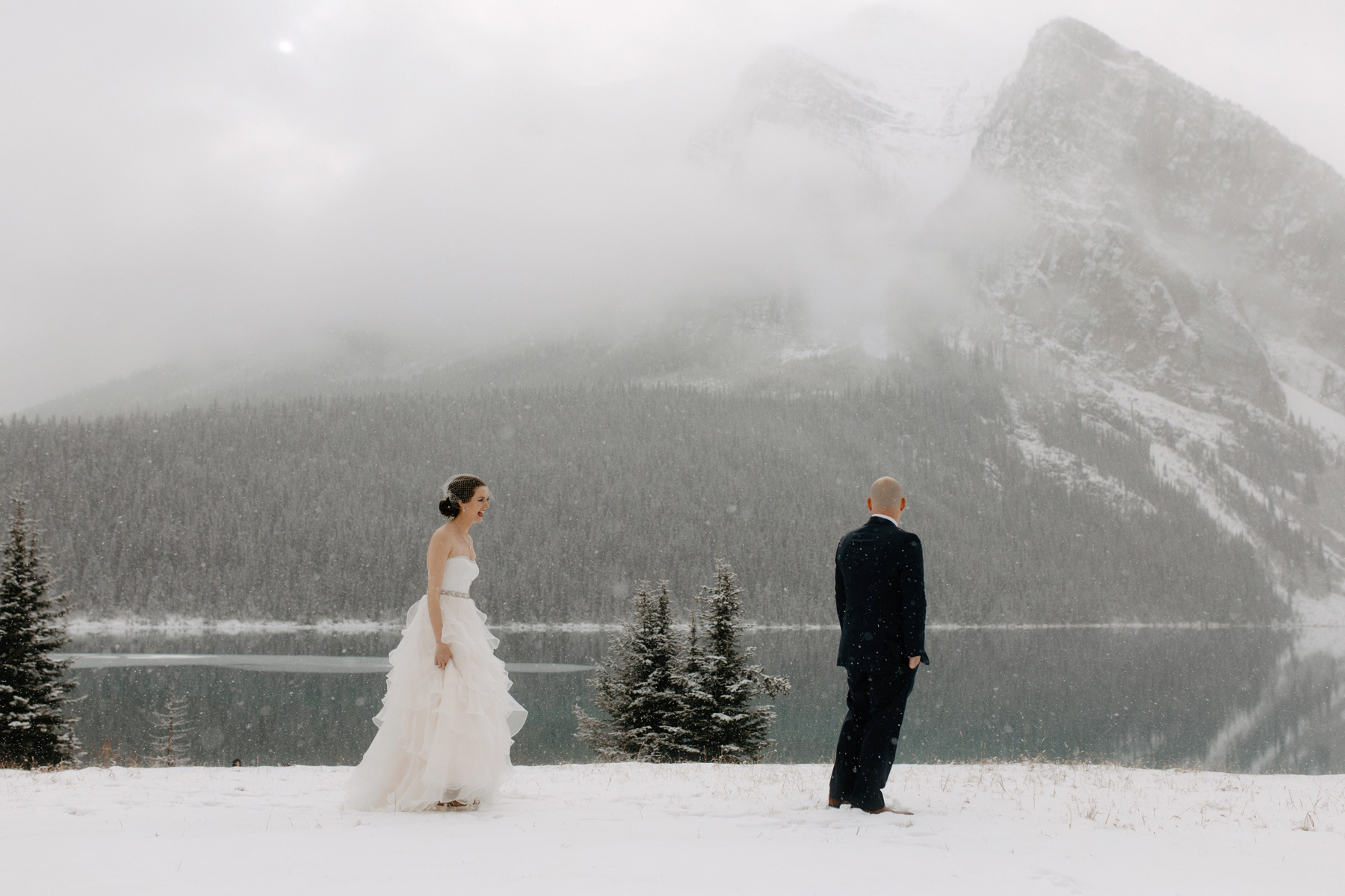 Winter first look at Chateau Lake Louise