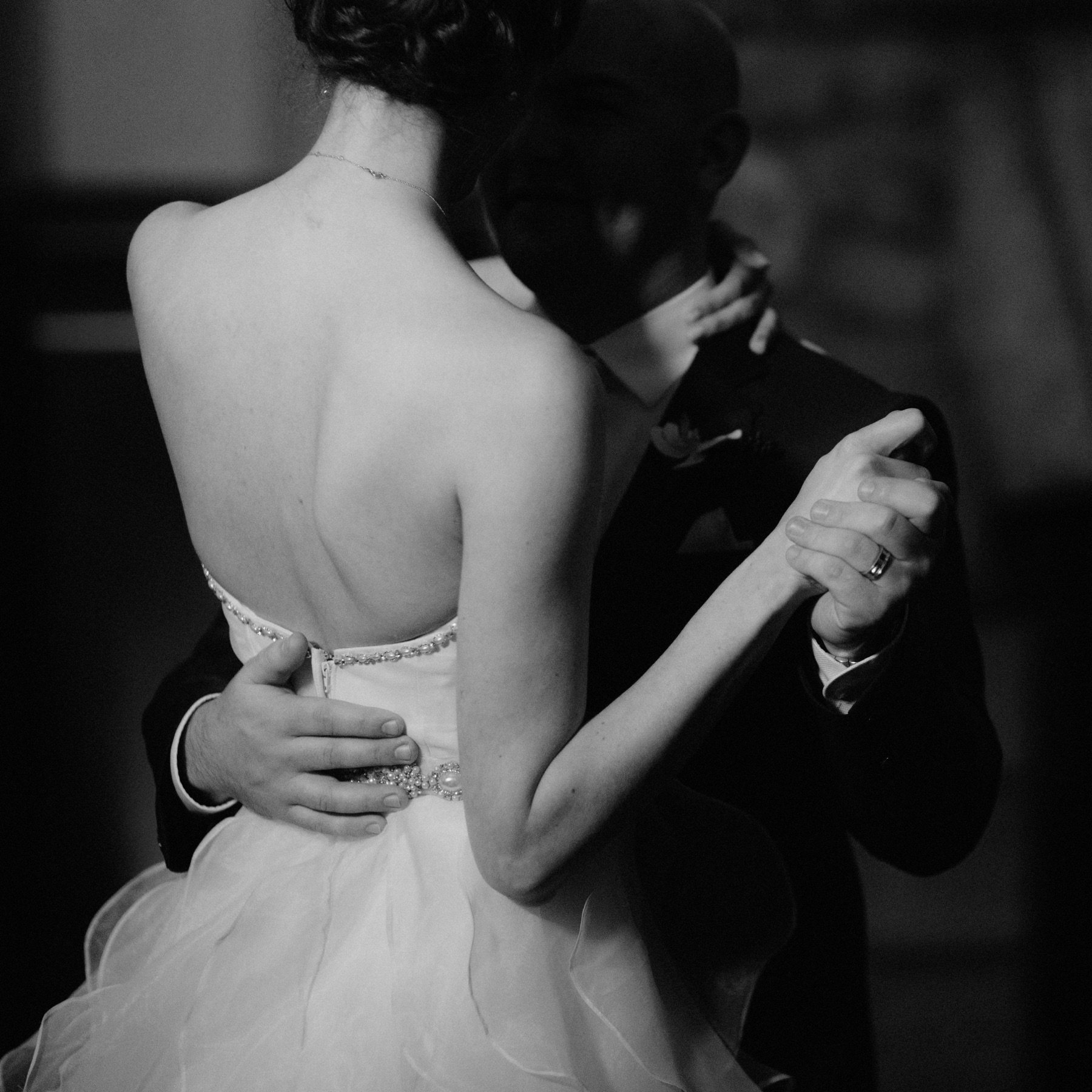 Intimate first dance at the Chateau Lake Louise