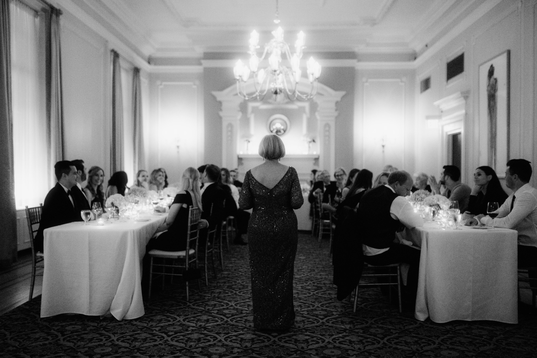 Intimate wedding reception speeches at The Vancouver Club