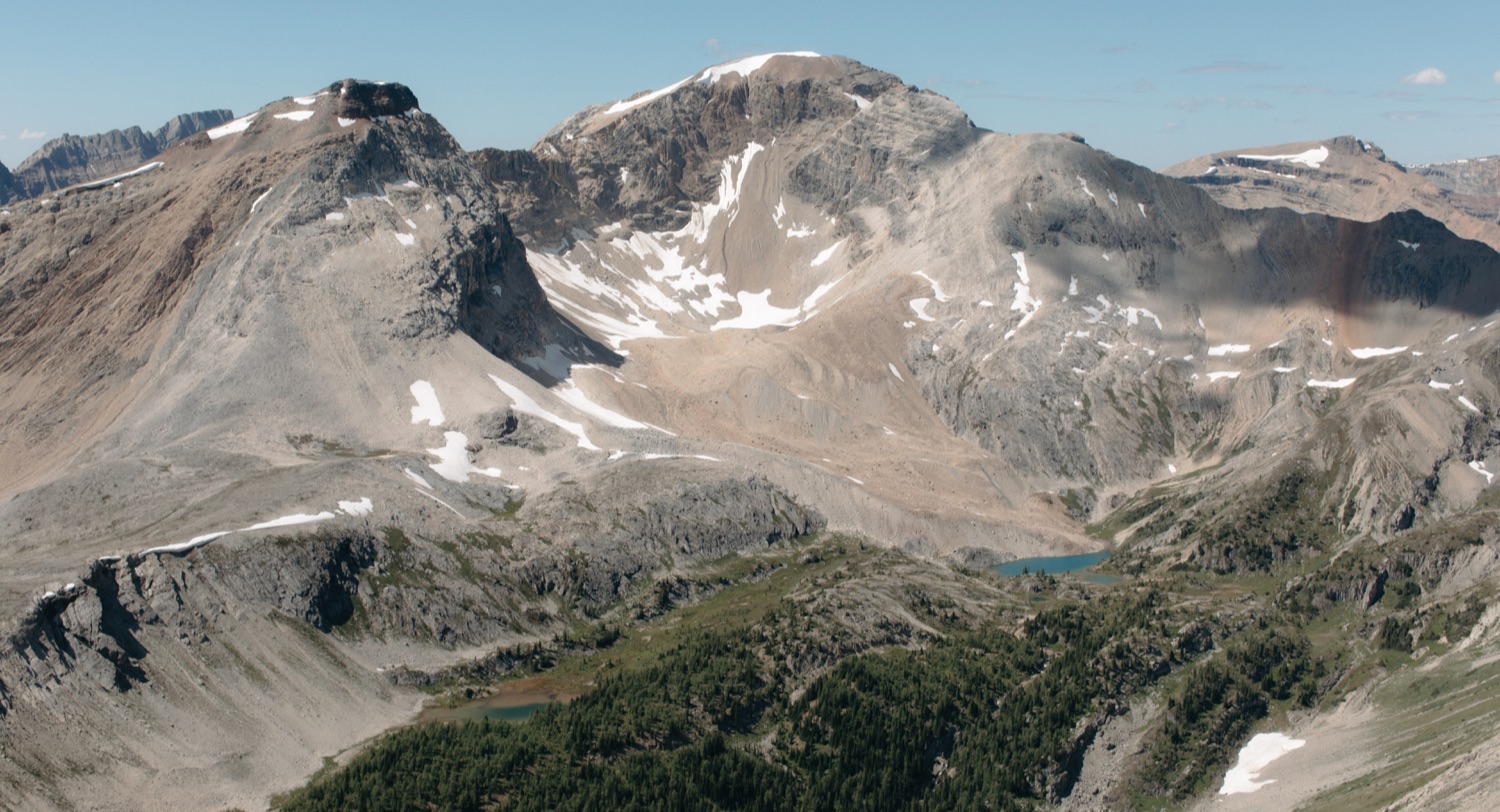 View towards Nestor Peak from Nub Peak in British Columbia